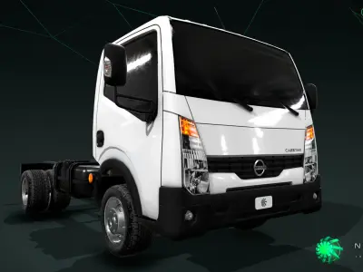 Nissan Cabstar Truck Trailer - 2017 - Car Model Mid-Poly  Low-poly 3D model