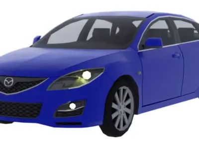 2007-2012 Mazda6 Atenza Low-poly 3D model
