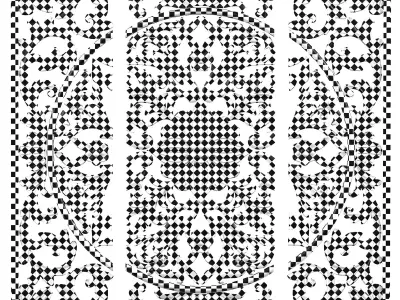 3 Piece 3D Medallion Wall Decor Set 3D model