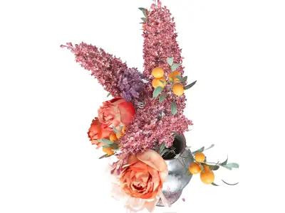 Spring Summer Bright Bouquet 3D model