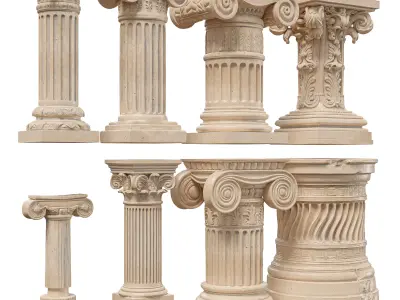  08 Classical Architectural Columns Collection 3D model