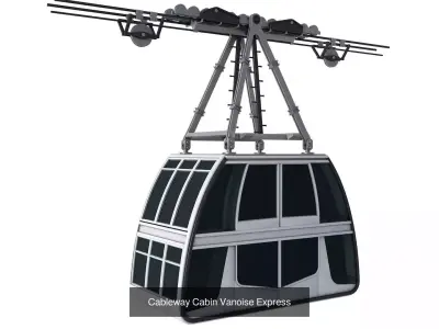 Ski lift gondola collection 3D Model Pack