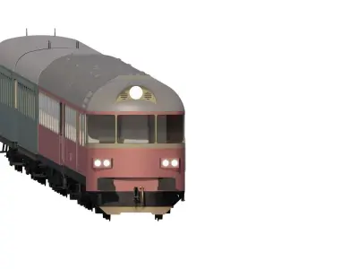 Early diesel train 3D model