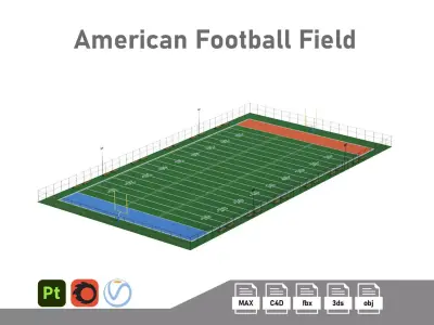 American Football Field 3D model purchase