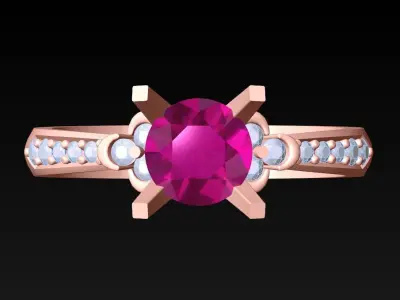 Diamond Ring - Womens Rings - N730921 3D print model