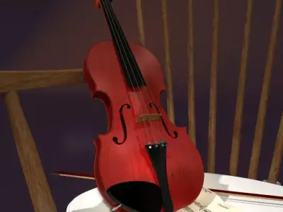 violin 3D model