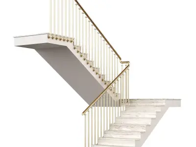 Marble staircase 16 3D model