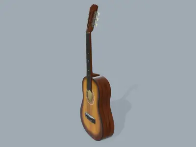 Game Ready Acoustic Guitar Free low-poly 3D model