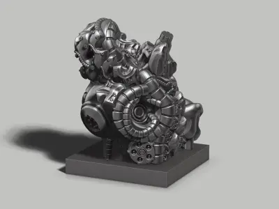 Modern Abstract robotic sculpture 3d print model 150 3D print model