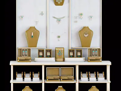 jewelry store showcase 01 Low-poly 3D model