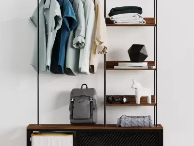 Hallway Hanger REBEL on wheels loft 3D model