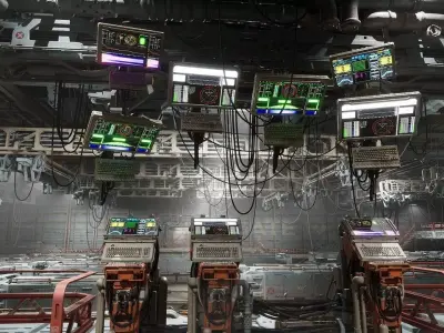 Sci Fi Cargo Hub 3D model