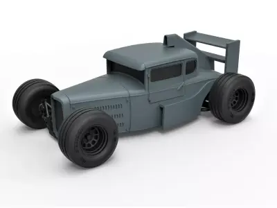 Hot rod Formula One Scale 1 to 24 3D print model