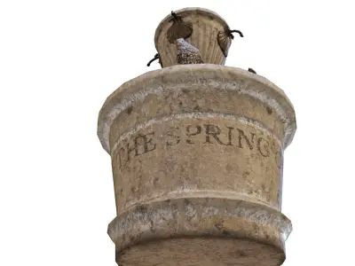 Drinking Fountain Low-poly 3D model get