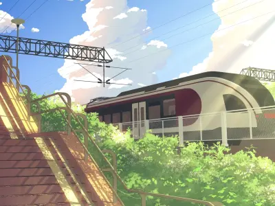 Anime SM5 Commuter Train Free low-poly 3D model