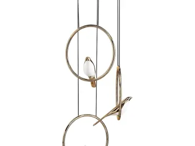 Scandinavian style pendant lamp 3D model