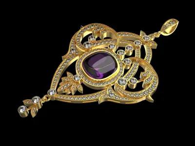 Women Luxury Pendant N3 3D print model