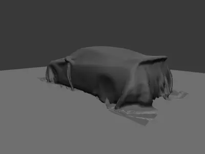 Car Cover - Nissan GTR R35 Spec-V 2010  Low-poly 3D model