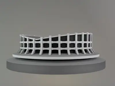 Art theatre LP Low-poly 3D model