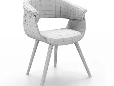 Kare Armchair Monaco Schoko 3D model