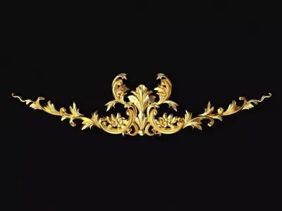 Central decor ornament for furniture 3D model 651