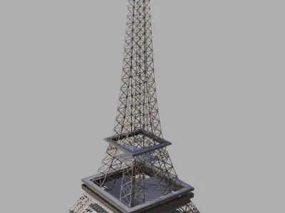 Eiffel Tower 3d Model Low-poly 3D model