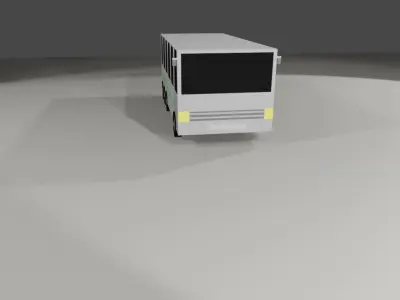  mini Bus  Low-poly 3D model