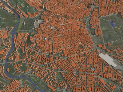 Madrid Spain - city and urban 3D model