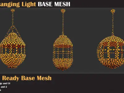 50 Hanging Cage Base Meshes - VOL 31   3D model