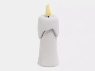 Candle 3d model Low-poly 3D model