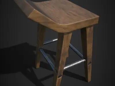 Chair Lowpoly Game Ready Pack 4 in One Low-poly 3D model
