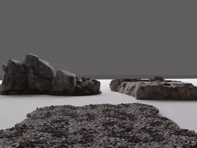 Beach Rocks Free 3D model