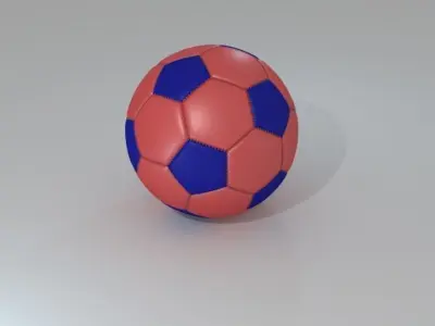 Orange and Blue Football 3D model