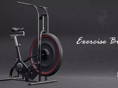 Exercise Bike AAA Game Asset Low-poly 3D model