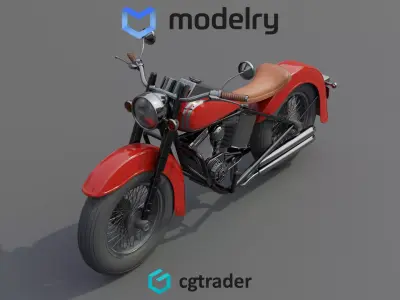 Cruiser Motorcycle 3D model