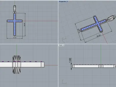 Two side cross  model 545 3D print model