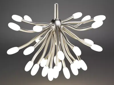 Stick Light Chandelier Low-poly 3D model