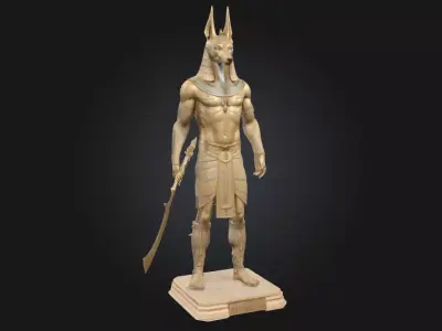 Anubis Guardian Jackal-Headed Deity Model  3D model