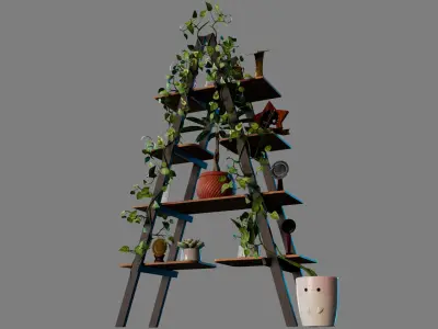 Trophy Shelf MAYA Low-poly 3D model