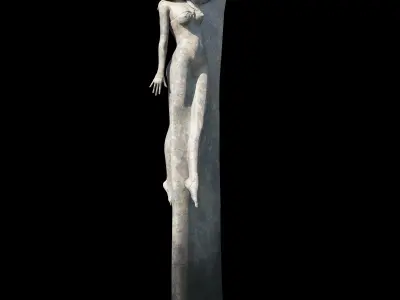 Seraphina bronze sculpture of woman 3D model