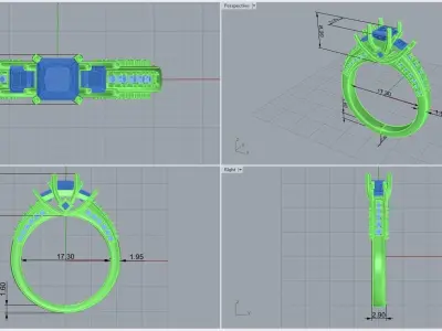 ring code 210 3D print model