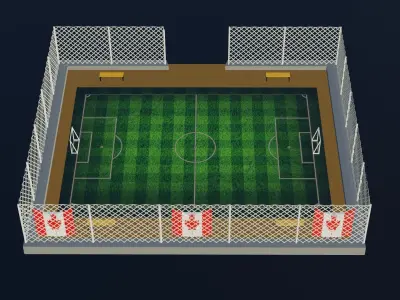 Soccer Stadium - Canada Low-poly 3D model