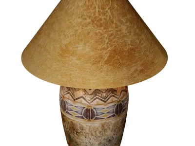 Rustic Southwest Country Nightstand bedside Provence Table Lamp  3D model