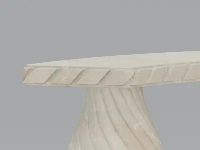 Stone bench set 3D model