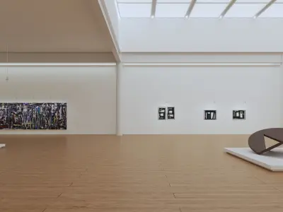 Modern Art Gallery Exhibition Interior Low Poly  Low-poly 3D model