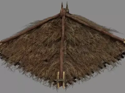 Game Building - Decoration - Roof 01 3D model