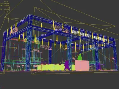 Booth - Area - 12X6-3DMAX2009-016 3D model