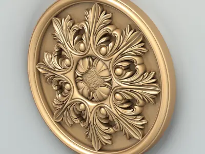 Round rosette 017 3D model