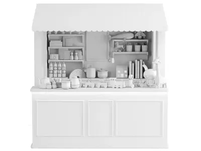 Children house  a shop with toys 3D model
