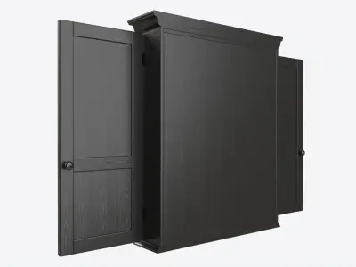 Dartboard Cabinet Classic Open 3D model